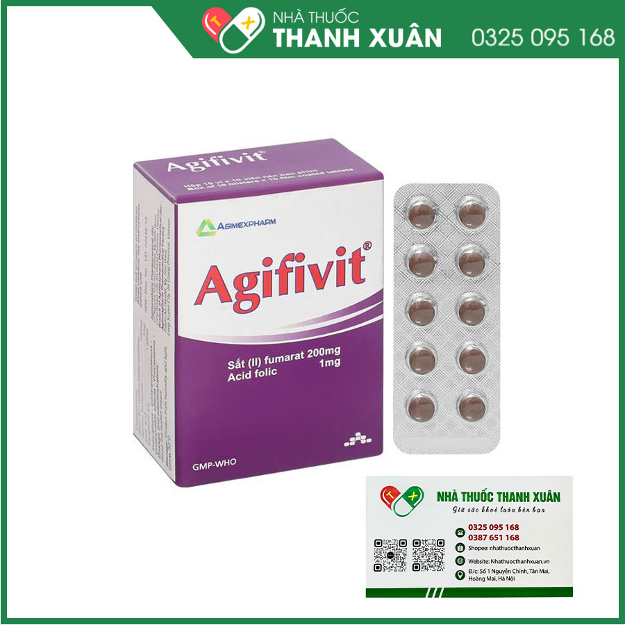 Agifivit điều trị dự phòng và điều trị bệnh thiếu máu do thiếu sắt